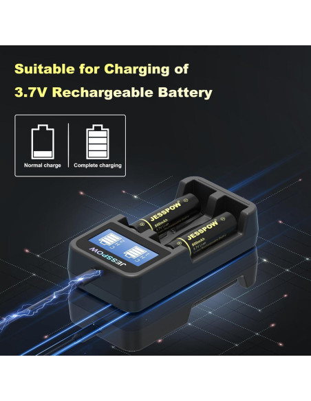 Batería Recargable 14500 JESSPOW 800mAh 3.7V Paquete de 4