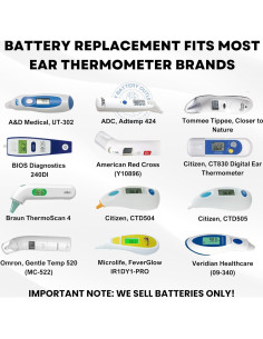 Kit de Baterías CR2032 para Termómetro de Oído - 2 Unidades 2