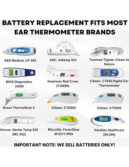 Kit de Baterías CR2032 para Termómetro de Oído - 2 Unidades