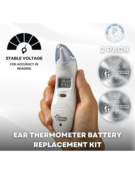Kit de Baterías CR2032 para Termómetro de Oído - 2 Unidades