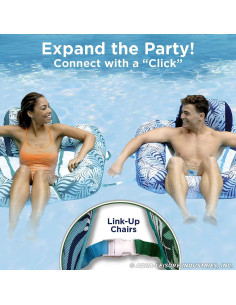 Flotador Silla de Piscina Aqua LEISURE Azul Helecho 106.68x101.6cm 2