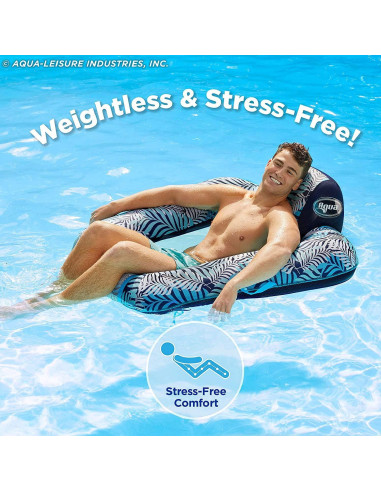 Flotador Silla de Piscina Aqua LEISURE Azul Helecho 106.68x101.6cm