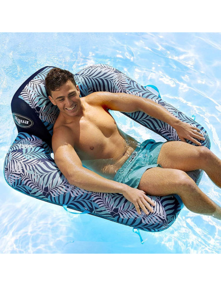 Flotador Silla de Piscina Aqua LEISURE Azul Helecho 106.68x101.6cm