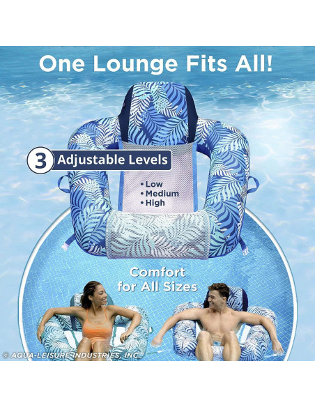Flotador Silla de Piscina Aqua LEISURE Azul Helecho 106.68x101.6cm