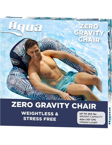 Flotador Silla de Piscina Aqua LEISURE Azul Helecho 106.68x101.6cm