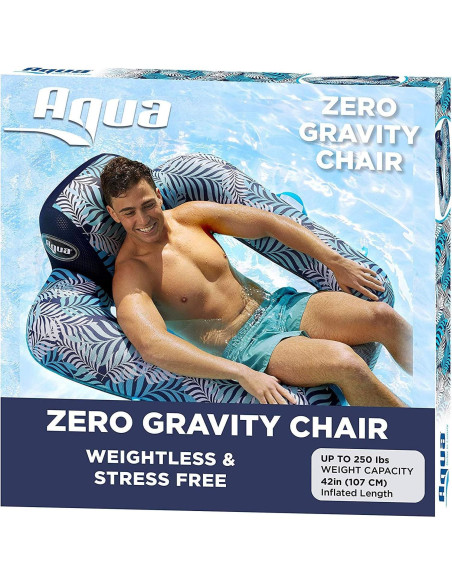 Flotador Silla de Piscina Aqua LEISURE Azul Helecho 106.68x101.6cm