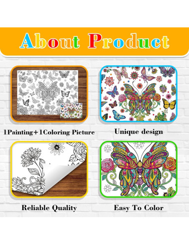 Mantel para Colorear ZJDHPTY Mariposa 80x110 cm con Globos
