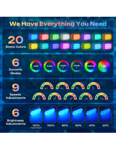 Luces LED sumergibles recargables IP68 SHENZHEN 20 colores 2