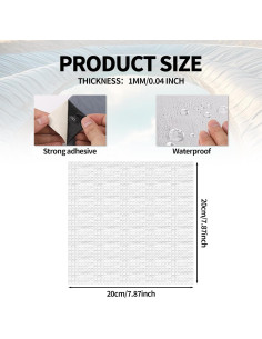 Cinta de Reparación de Estanque Lyreh 20x20 cm Caucho Butílico 2