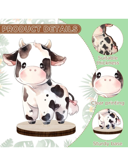 14 Piezas Centros de Mesa de Madera Animales de Granja RUUSB281K