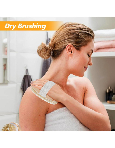 10 Cepillos Corporales Exfoliantes Tobeelec 12.5x6.5cm