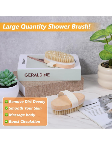 10 Cepillos Corporales Exfoliantes Tobeelec 12.5x6.5cm