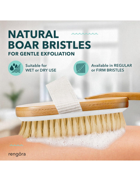 Cepillo de Espalda Rengra - Mango Largo 50.8 cm - Cerdas Naturales