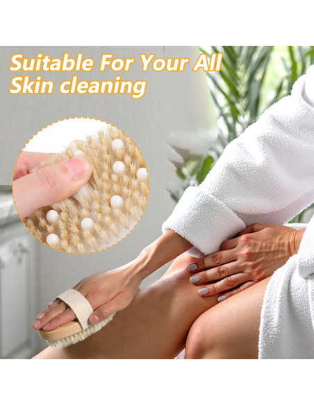 10 Cepillos Corporales Exfoliantes Tobeelec 12.5x6.5cm