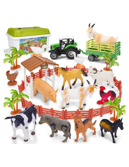 Juguetes de Animales de Granja ZapWhiz 36 Piezas Educativos