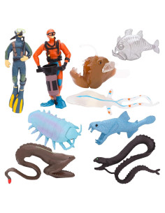 Figuras de Buceadores y Criaturas Marinas ONEST - 10 Piezas