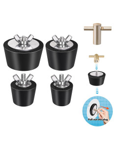 Paquete de 4 Tapones de Goma para Piscina Vizava - 1 a 2"