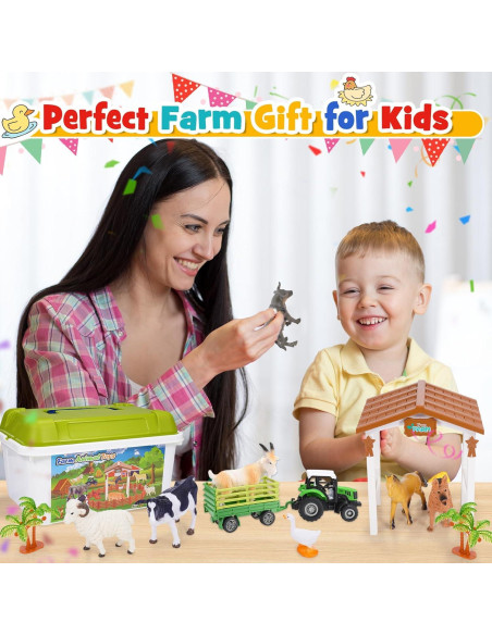 Juguetes de Animales de Granja ZapWhiz 36 Piezas Educativos