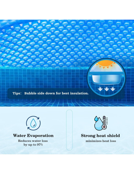 Cubierta Solar UIRWAY 5.49m Azul PE 16 Mil para Piscina
