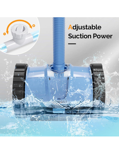 Aspiradora de Piscina VINGLI 2025 Automática 12m Succión Lateral
