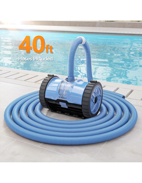 Aspiradora de Piscina VINGLI 2025 Automática 12m Succión Lateral