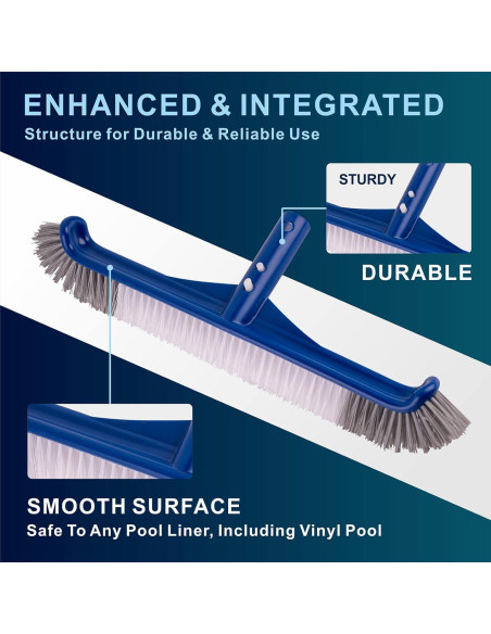 Cepillo de Piscina POOLAZA 44.5 cm Nylon Duradero