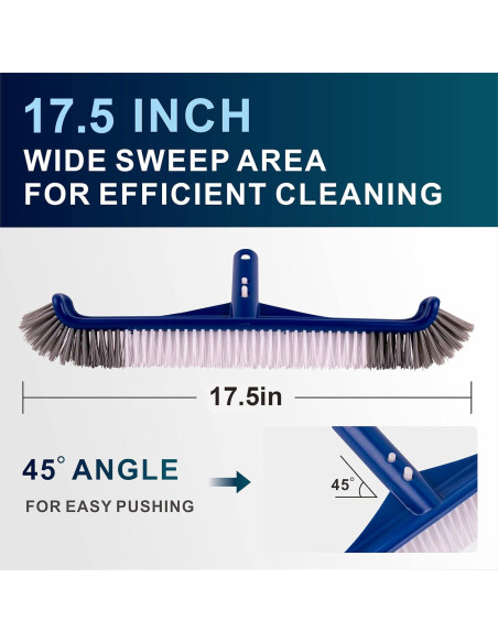 Cepillo de Piscina POOLAZA 44.5 cm Nylon Duradero