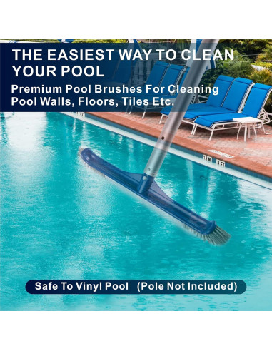 Cepillo de Piscina POOLAZA 44.5 cm Nylon Duradero