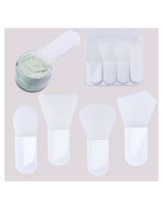 Juego de 4 Brochas de Silicona GIYAWA para Mascarillas Faciales
