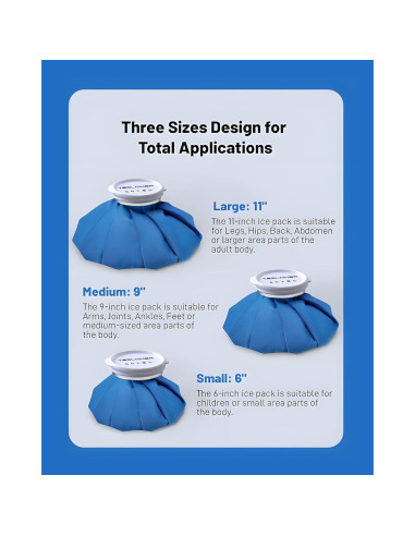 Bolsas de Hielo Reutilizables Teslniher 6 9 11 cm Alivio Dolor