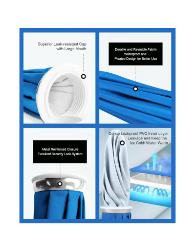 Bolsas de Hielo Reutilizables Teslniher 6 9 11 cm Alivio Dolor