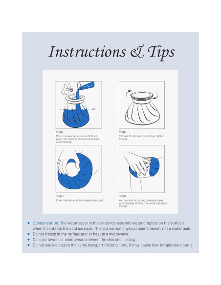 Bolsas de Hielo Reutilizables Teslniher 6 9 11 cm Alivio Dolor