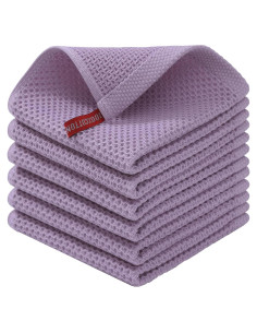 Kitinjoy Paños de Cocina 100% Algodón 6 Piezas 30x30 cm Lavanda