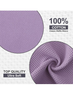 Kitinjoy Paños de Cocina 100% Algodón 6 Piezas 30x30 cm Lavanda 2