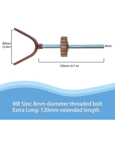 Adaptador Barandilla Puerta Bebé Vmaisi M8 12cm Marrón