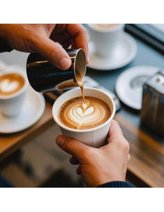 Paquete de 500 Tazas Desechables 8 oz METAPRINT Blancas 2