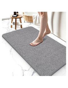 Alfombra de baño antideslizante HOMTEB 43x68 cm gris