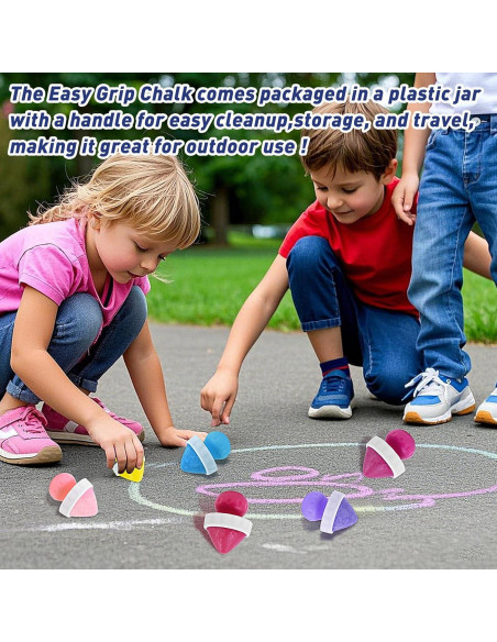 Tiza de Acera Jeyeou 12 PCS Multicolor para Niños