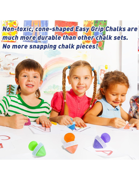 Tiza de Acera Jeyeou 12 PCS Multicolor para Niños