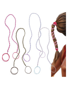 4 Bandas Trenzadas Espirales HJZHII 64cm Multicolor para Cabello