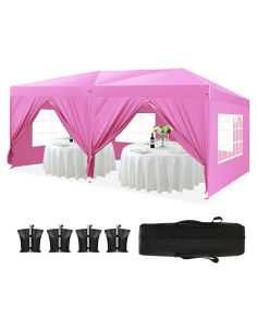 Carpa Pop Up ANTSKU 3x6m Rosa Impermeable con Paredes Removibles