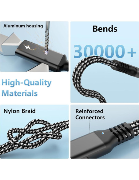 Adaptador Divisor de Carga y Auriculares Lightning USB C - Negro