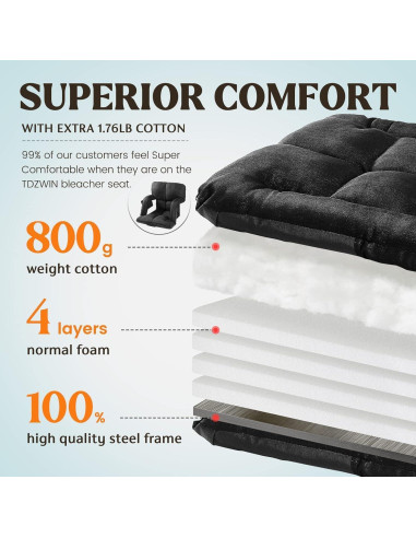 Silla de Estadio Time Forest con Respaldo y Cojín - 6 Posiciones