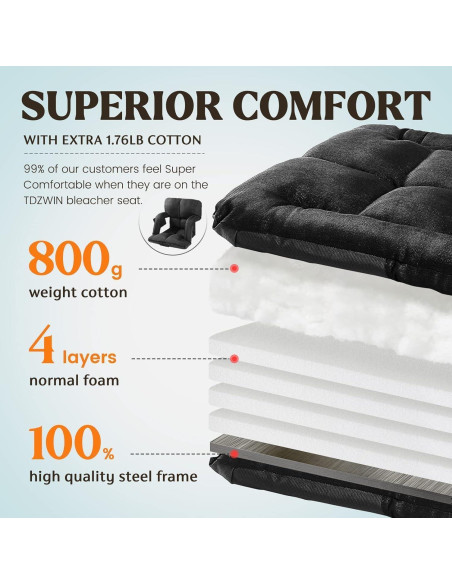 Silla de Estadio Time Forest con Respaldo y Cojín - 6 Posiciones