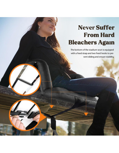 Silla de Estadio Time Forest con Respaldo y Cojín - 6 Posiciones