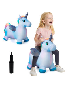 Caballo Saltarín Inflable Unicornio Everich 31x15x22 cm