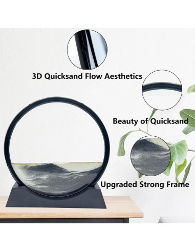 Arte de Arena en Movimiento AzureLeap 30.48 cm Negro