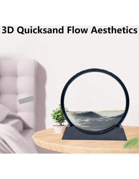 Arte de Arena en Movimiento AzureLeap 30.48 cm Negro