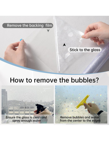 Película de Privacidad DULEIXUFHEE 60x200 cm Vinilo 3D