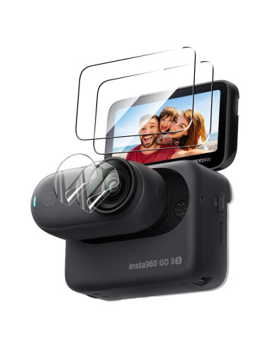 Paquete de 2 Protectores de Pantalla y Lente Natbok para Insta360 GO 3S
